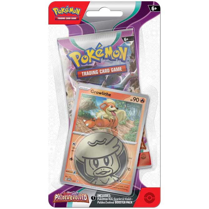 Pokemon Karten - Paldea Evolved - Growlithe Checklane Blister (Englisch)