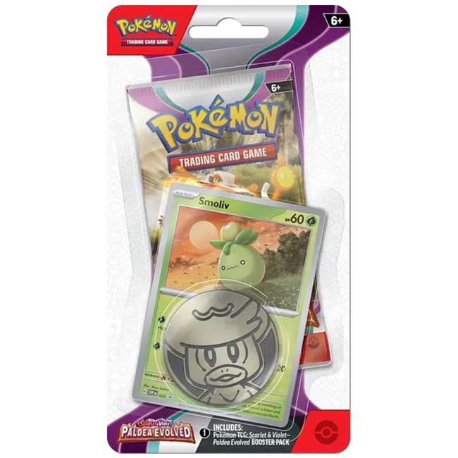 Pokemon Karten - Paldea Evolved - Smoliv Checklane Blister (Englisch)