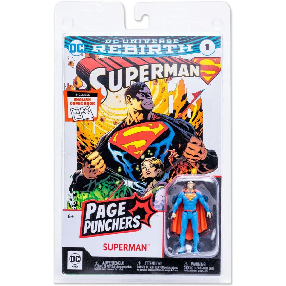 DC Page Punchers | Superman (Rebirth) Actionfigur & Comic (Englisch)