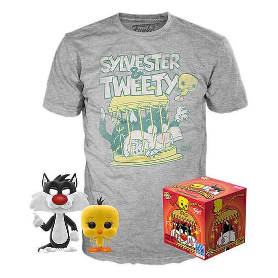 Looney Tunes | Sylvester & Tweety (Exc) Funko Pop Figur & T-Shirt