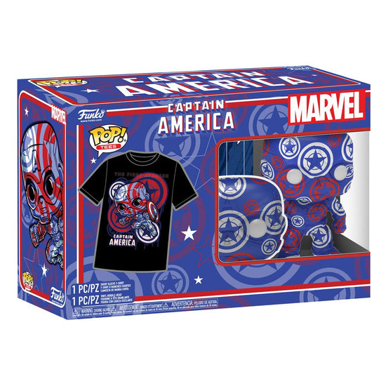 Laden Sie das Bild in den Galerie-Viewer, Marvel | Captain America (Exc) Funko Pop Figur &amp;amp; T-Shirt
